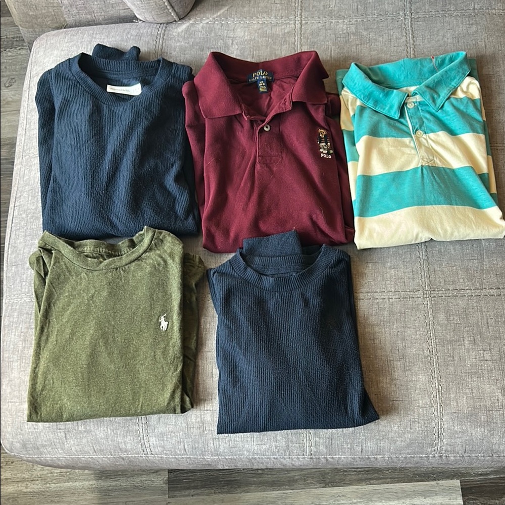 2 polo(10/12&14/16) 2 Abercrombie (11/12&15/16) 1 Cat&Jack (14)